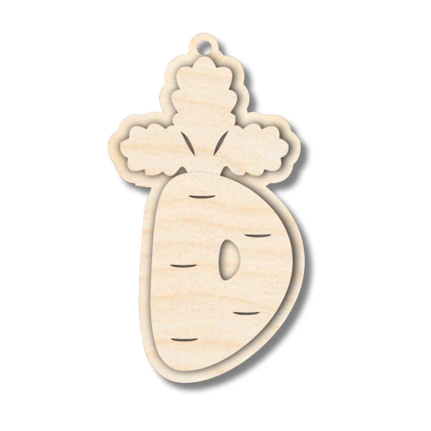 Unfinished Wood Layered Letter Carrot Tags | A-Z | 3 Piece | 6" Tall | 1/8" Wood | Wood Craft DIY