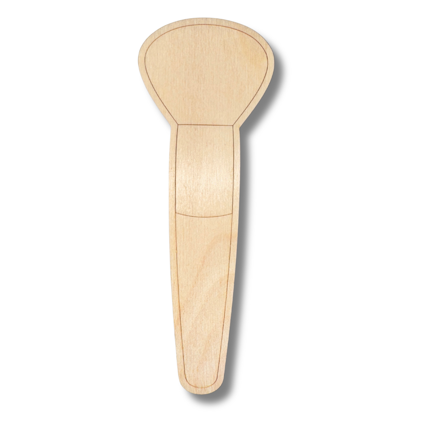 Unfinished Wood Etched Makeup Brush Shape | Paint By Line Crafts | up to 30" DIY