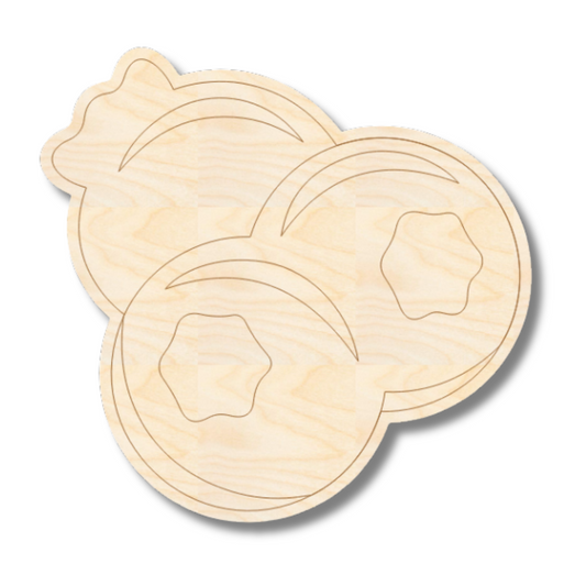 Unfinished Wood Etched Blueberry Shape | Paint By Line Crafts | up to 30" DIY