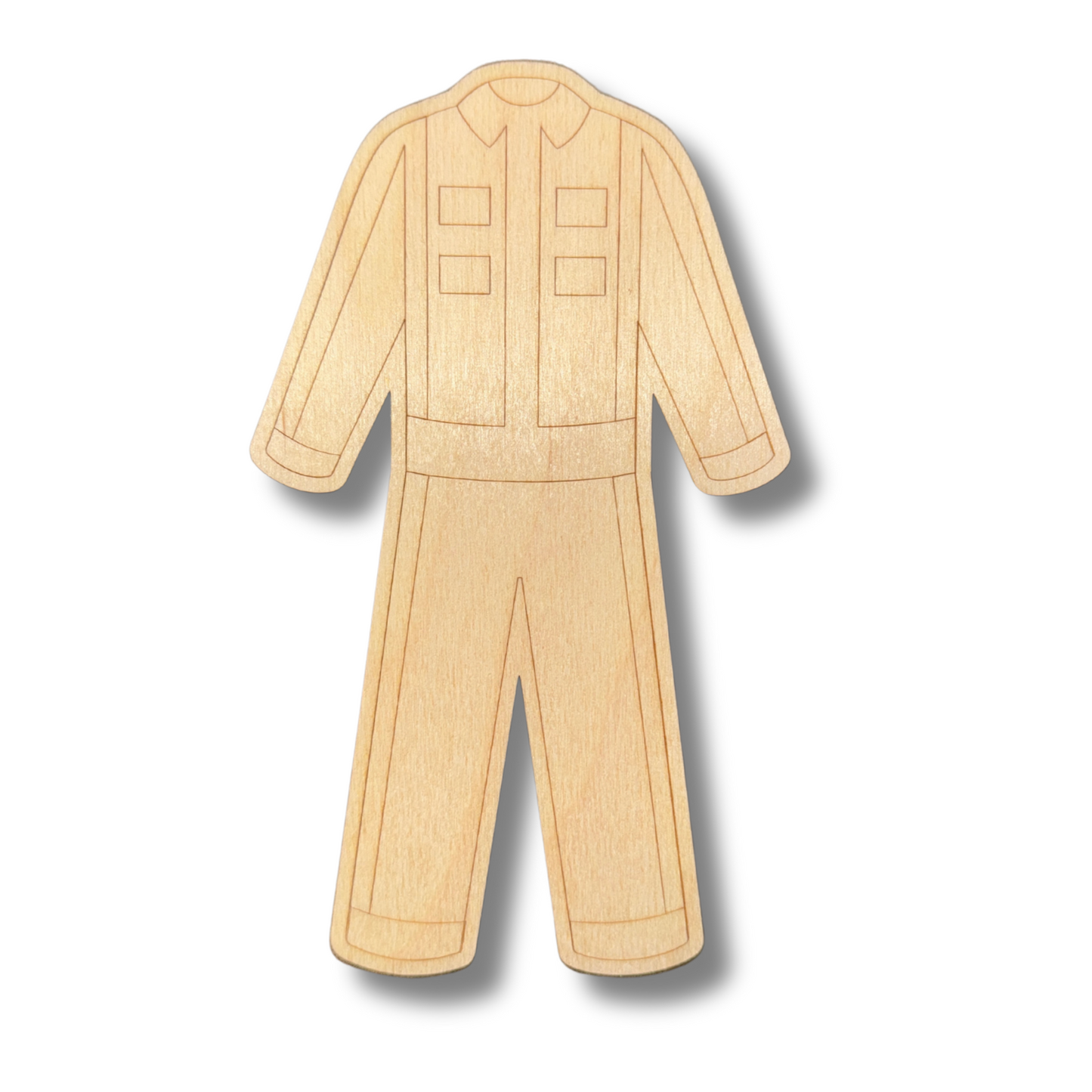 Unfinished Wood Etched Racing Suit Shape | Paint By Line Crafts | up to 30" DIY
