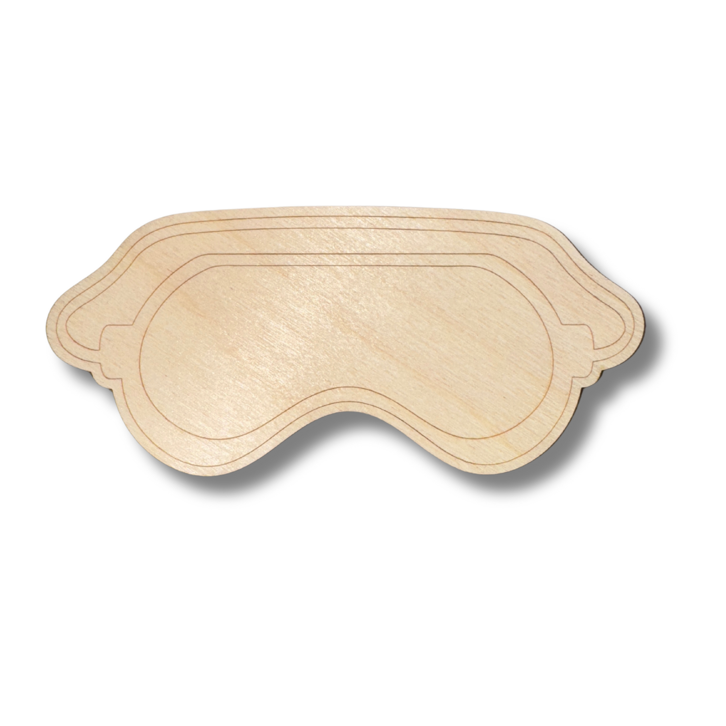 Unfinished Wood Etched Ski Goggles Up Shape | Paint By Line Crafts | up to 30" DIY