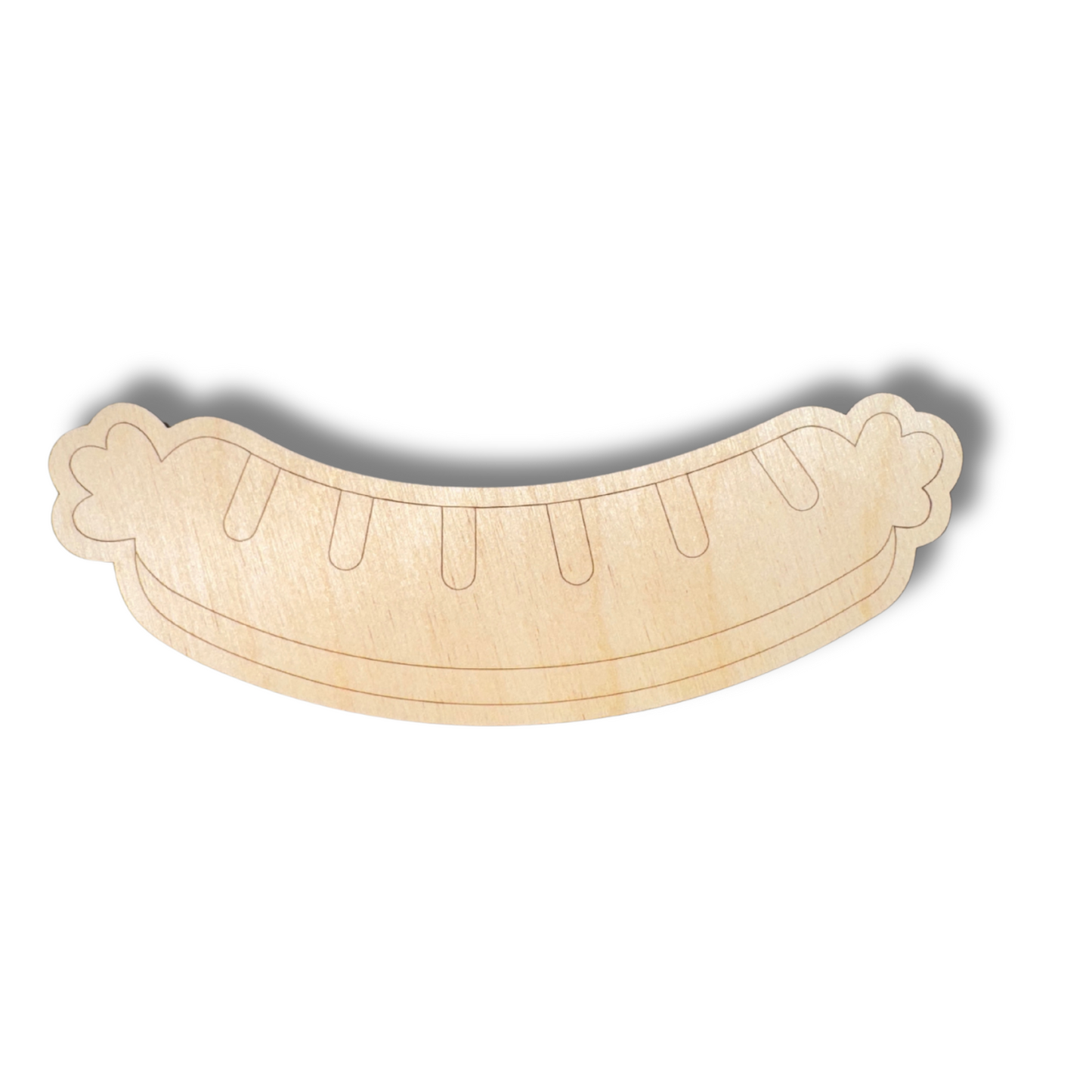 Unfinished Wood Etched Sauage Shape | Paint By Line Crafts | up to 30" DIY