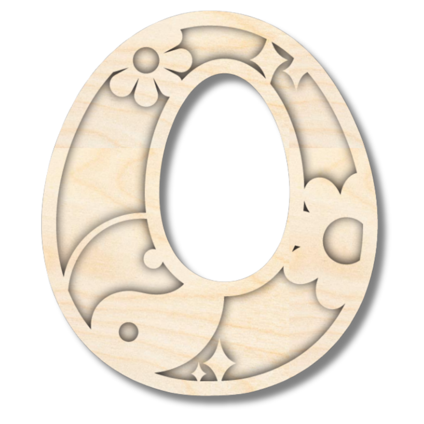 Unfinished Wood Layered Themed Letters | Groovy | A-Z | 2 Piece | up to 24"