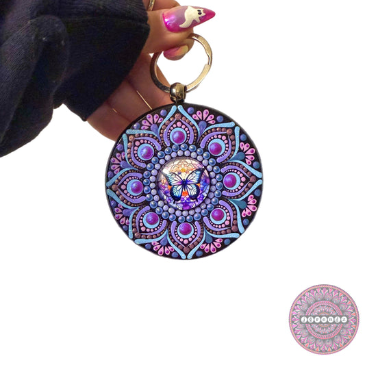 Butterfly Mandala Purse Pendant 3”