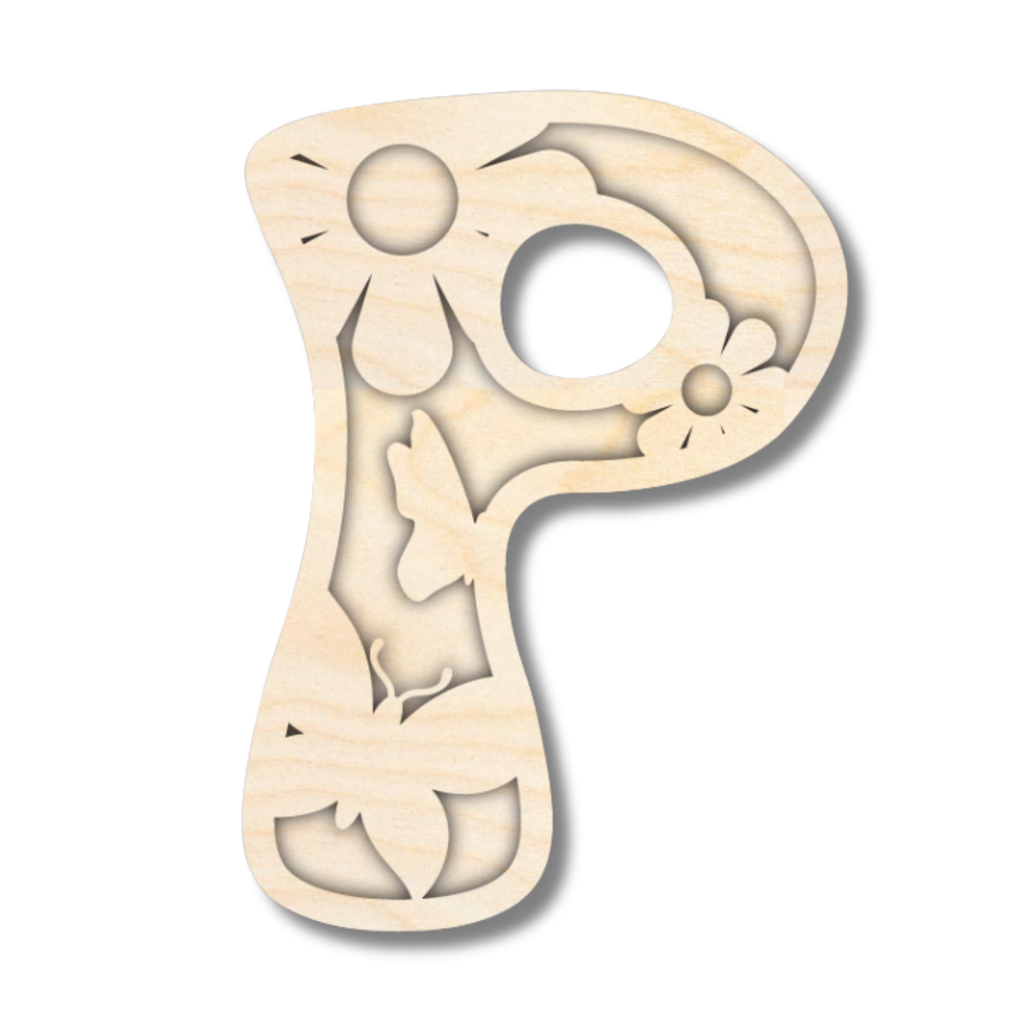 Unfinished Wood Layered Themed Letters | Groovy | A-Z | 2 Piece | up to 24"