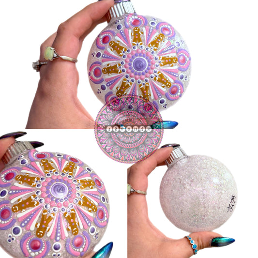 3” Gingerbread Mandala Glitter Ornament