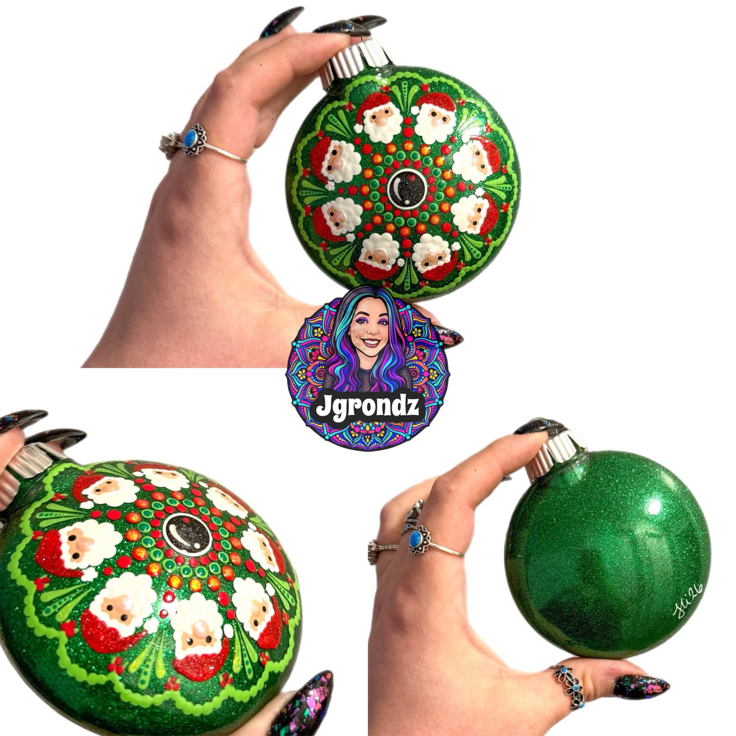 3” Santa Mandala Ornament