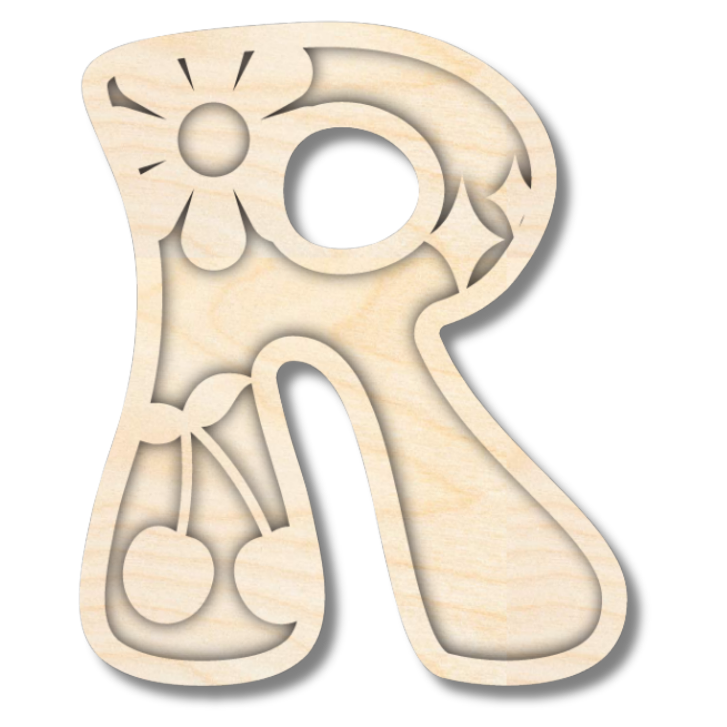 Unfinished Wood Layered Themed Letters | Groovy | A-Z | 2 Piece | up to 24"