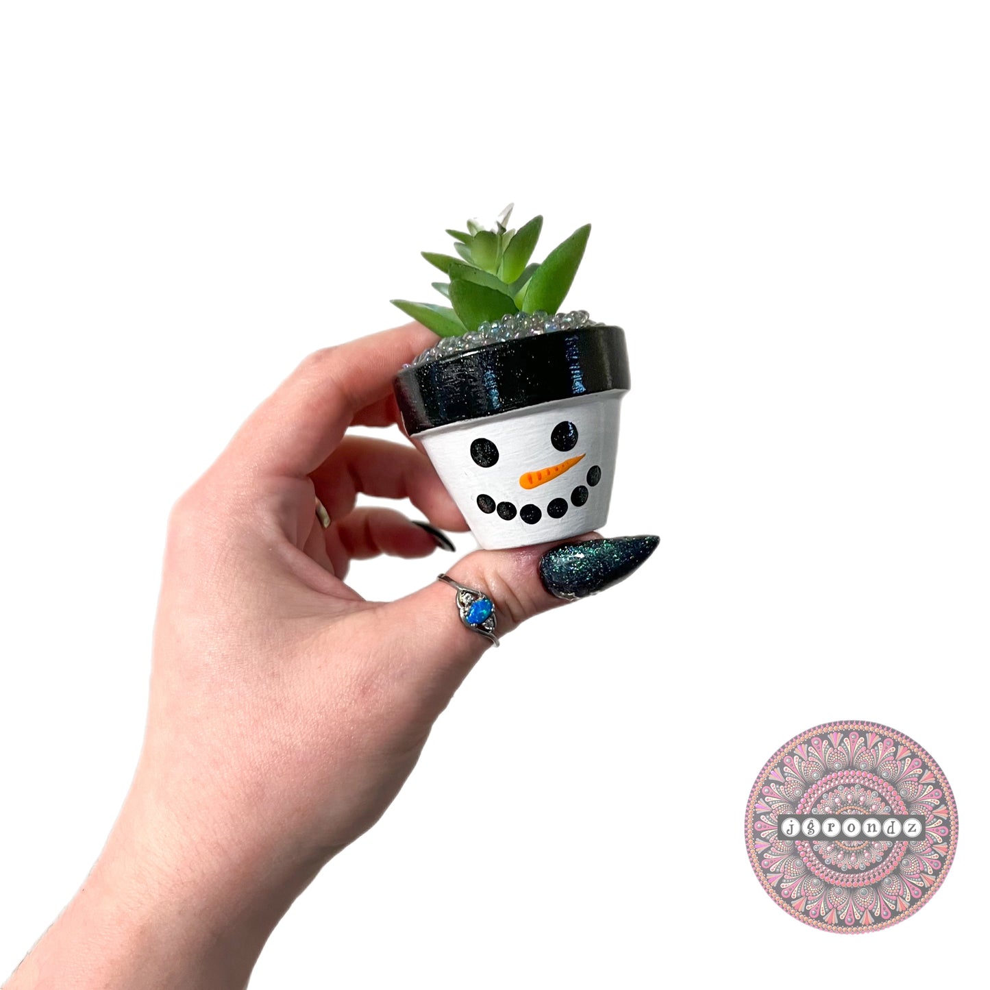 Painted Snowman/Pumpkin Pot