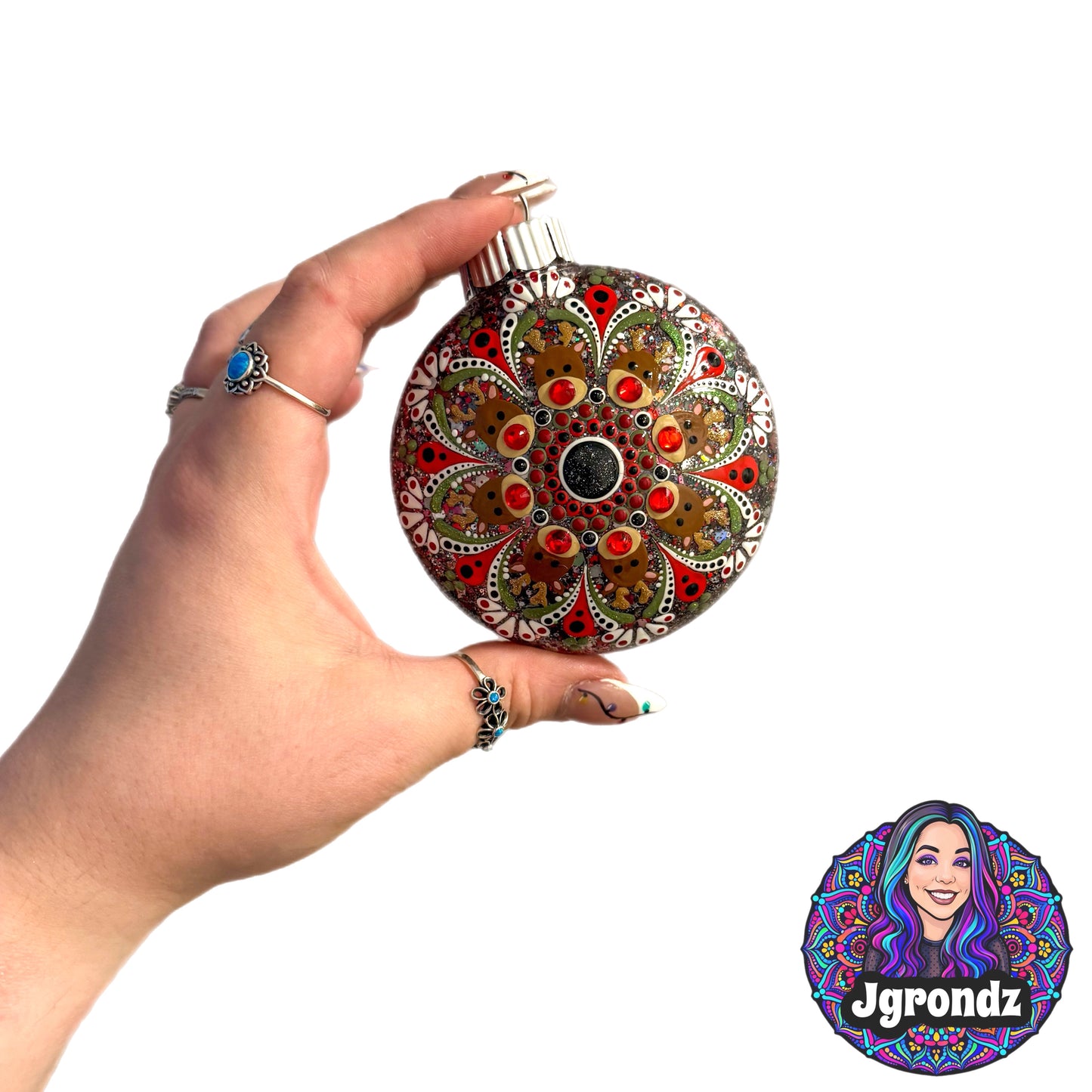 3” Deer Mandala Ornament