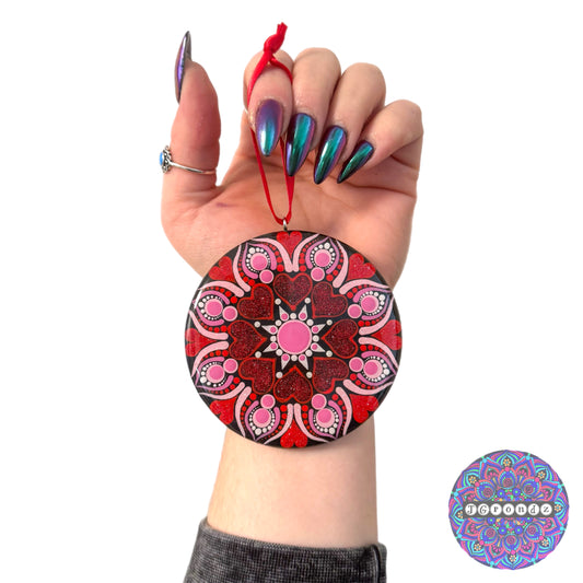 3” Mandala Wood Ornament