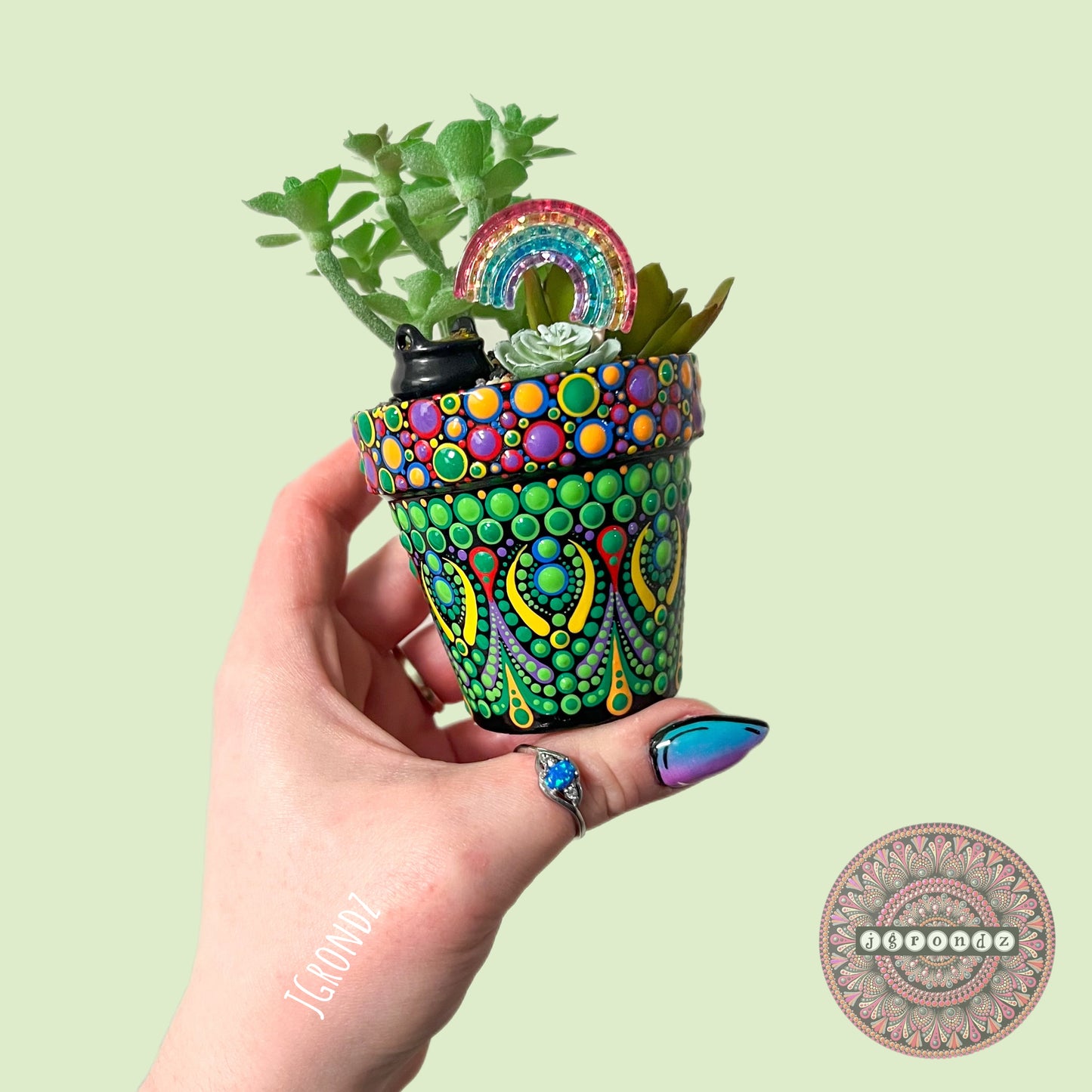 Luck-U-Lent Pot - St. 🍀 Day Painted Succulent Pot