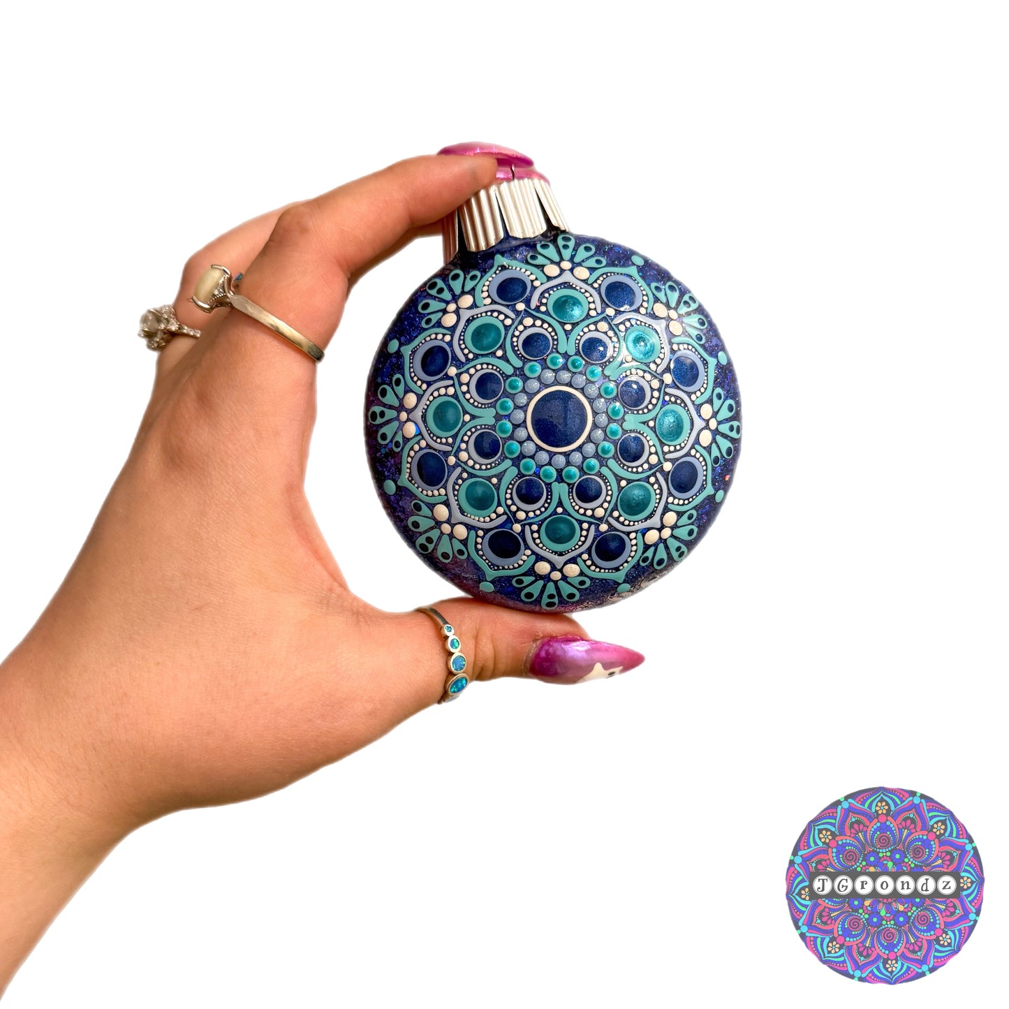 3” Mandala Glitter Ornament