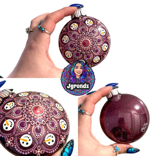 3” Snowman Mandala Ornament