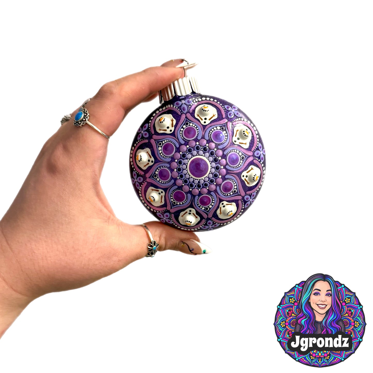 3” Melting Snowman Mandala Ornament