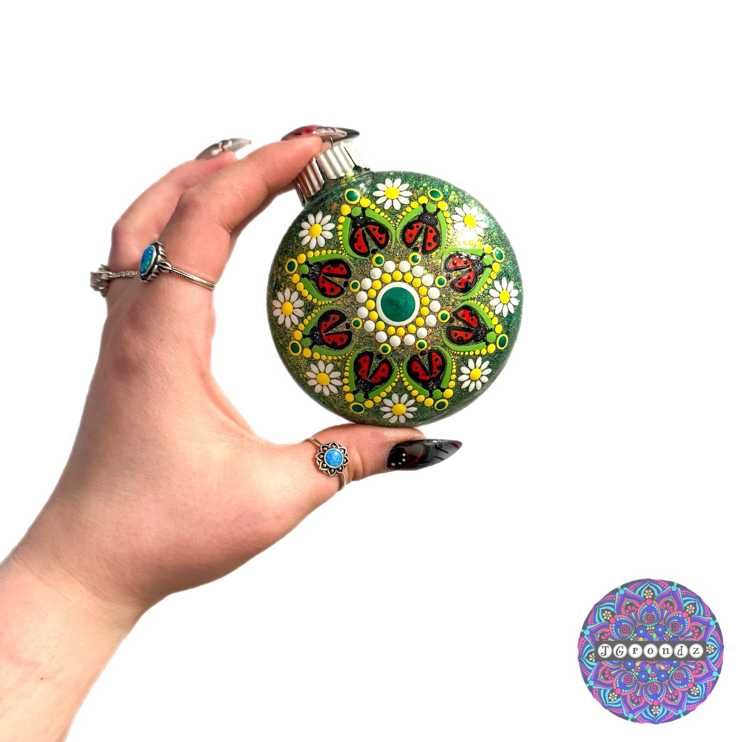 3” Ladybug Mandala Ornament