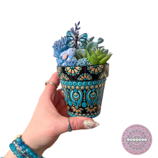 Blue Mandala Pretty Pot