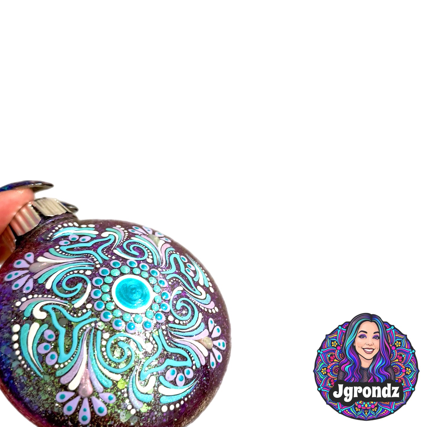 3” Whale Tail Mandala Ornament