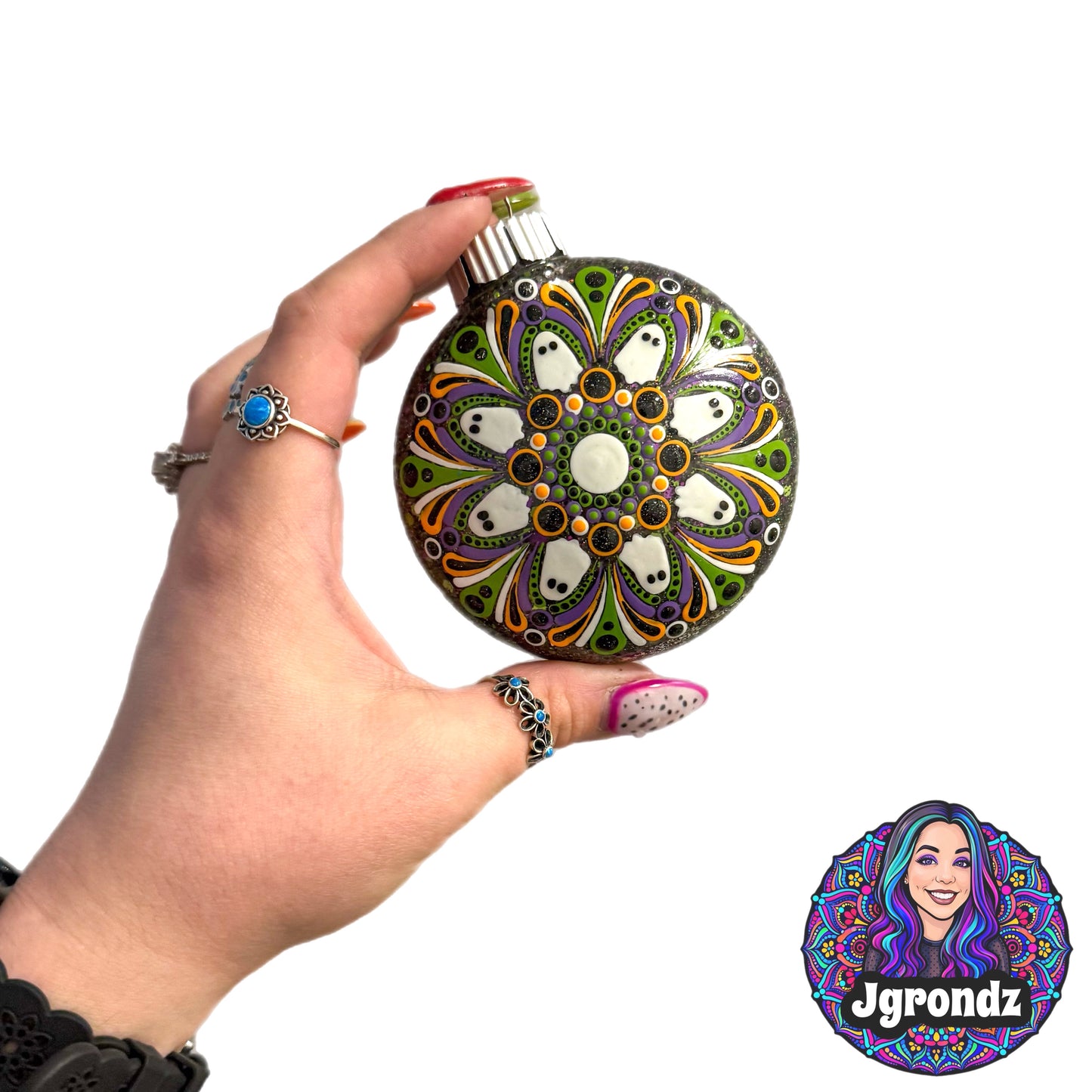 3” Ghost Mandala Ornament