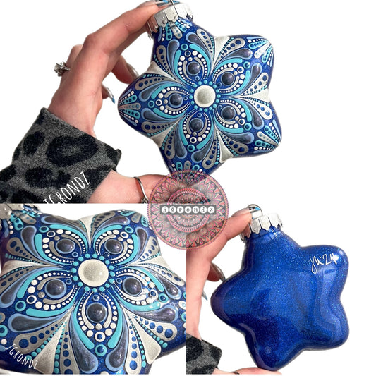 4” Star Mandala Glitter Ornament