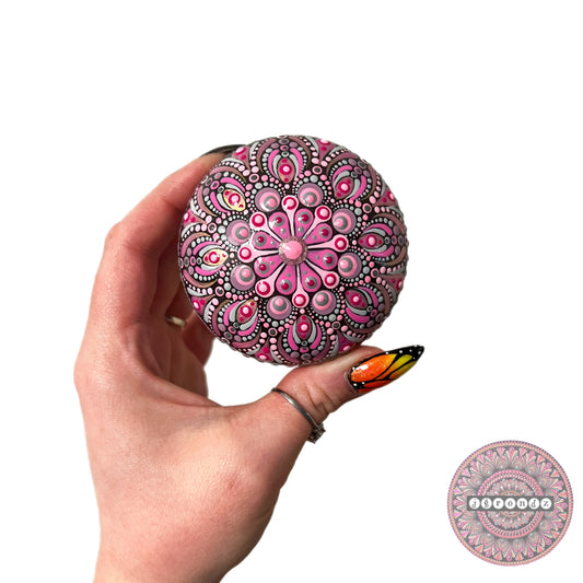 Small Painted Mandala Stone