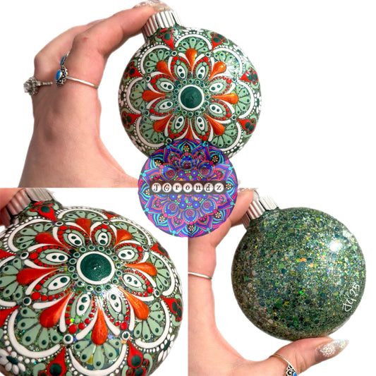 3” Mandala Glitter Ornament