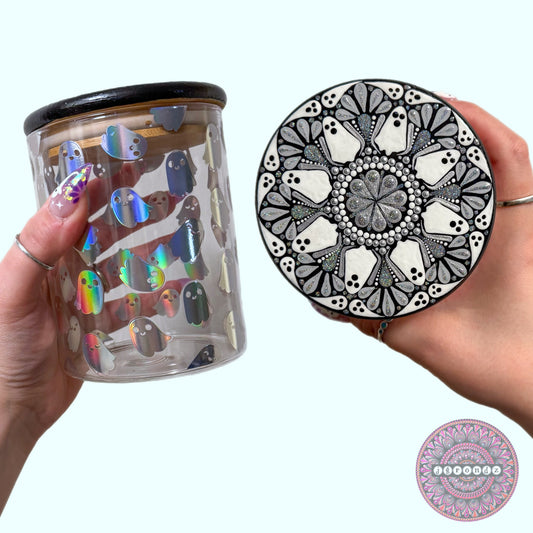 Holographic Ghost Mandala Stash Jar