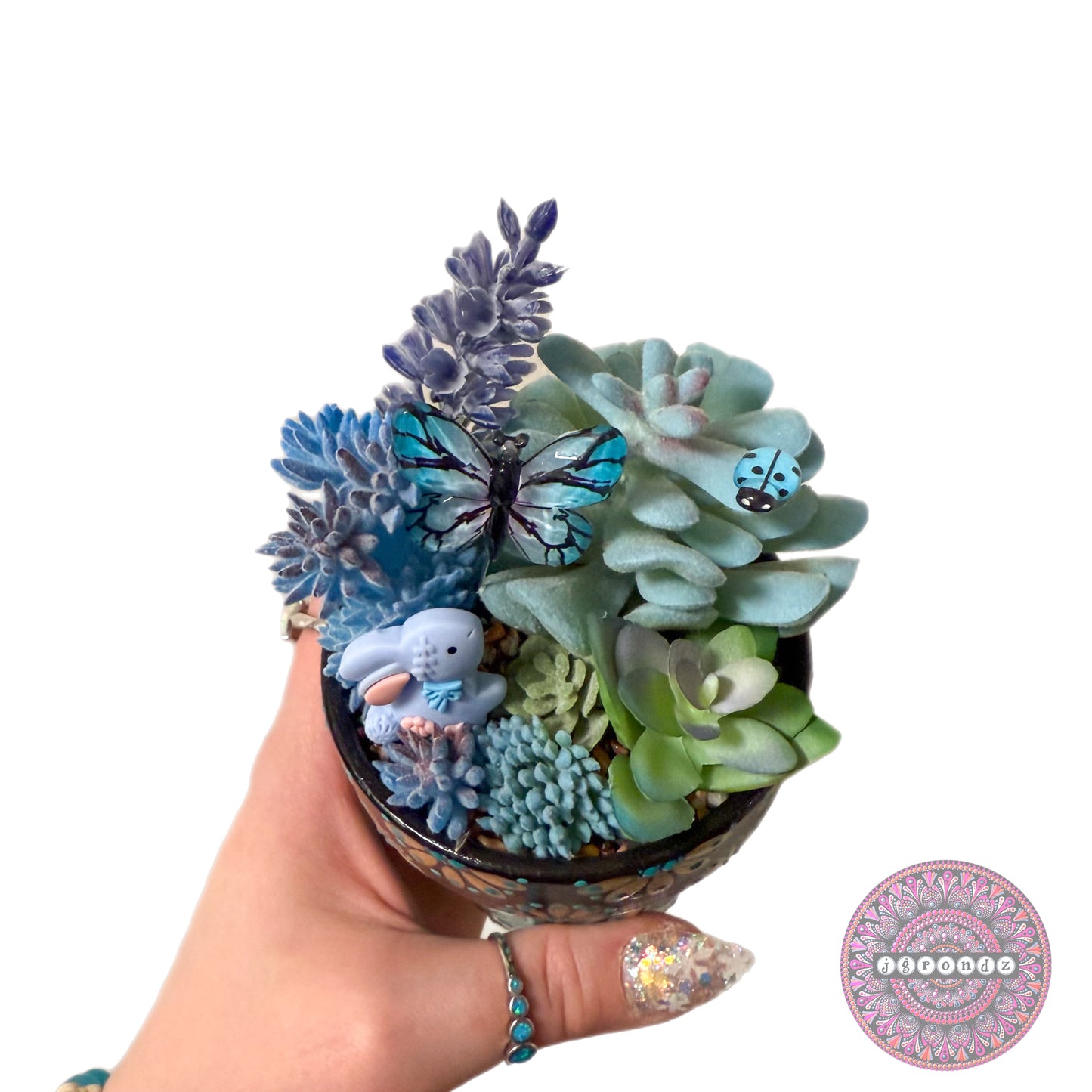 Blue Mandala Pretty Pot