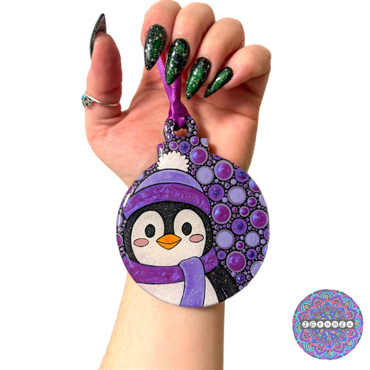 Penguins 4” Wood Ornament