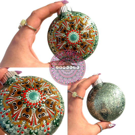 3” Reindeer Mandala Glitter Ornament