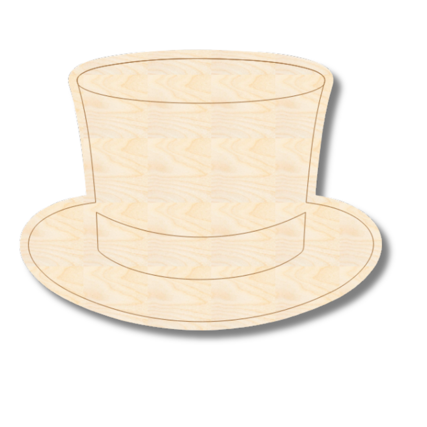 Unfinished Wood Etched New Year Hat Shape | Paint By Line Crafts | up to 30" DIY