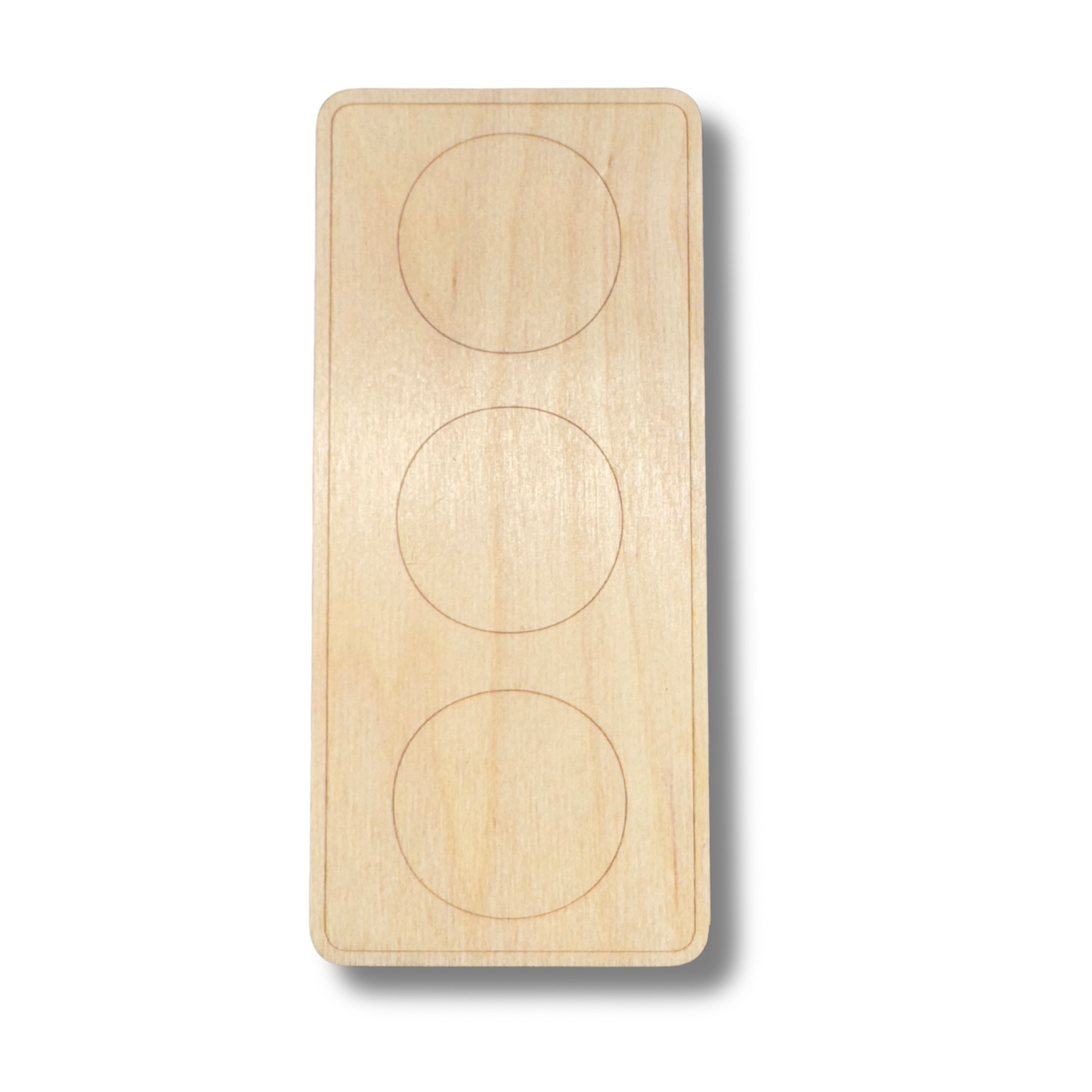 Unfinished Wood Etched Stop Light Shape | Paint By Line Crafts | up to 30" DIY