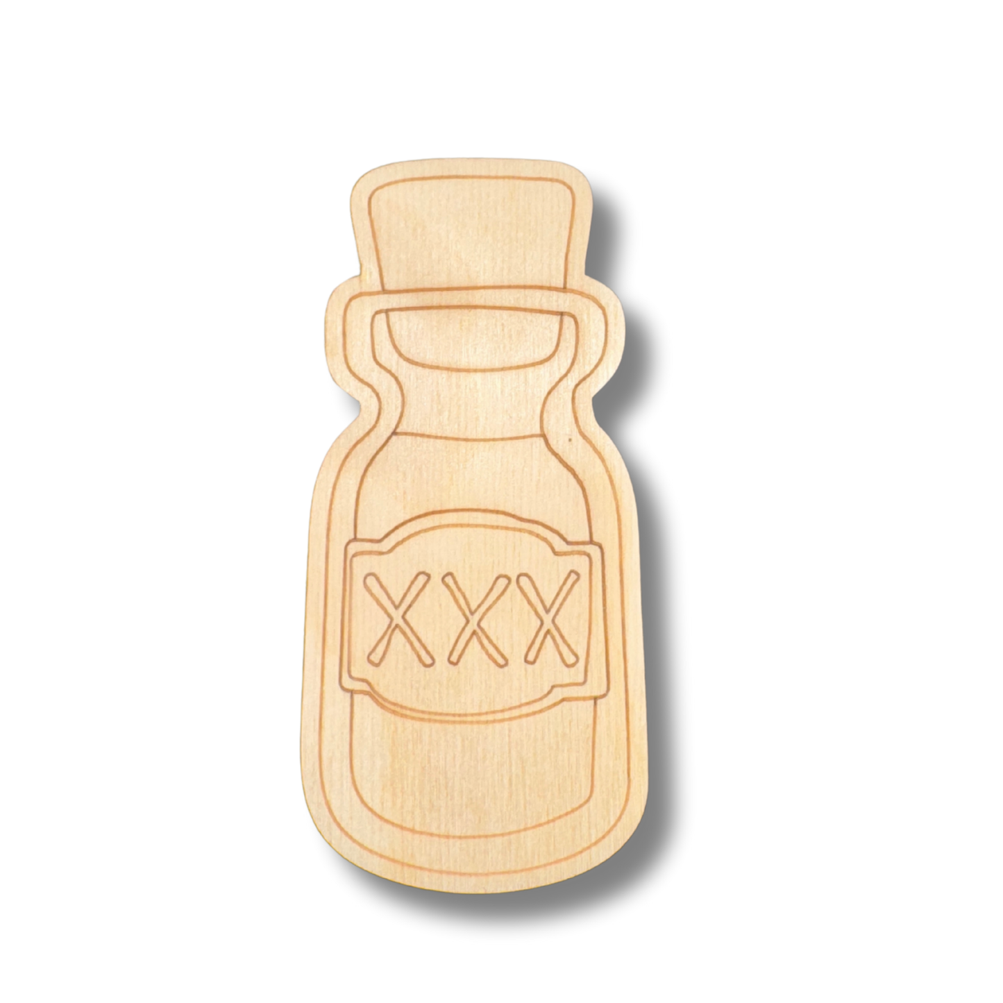Unfinished Wood Etched Small Potion Shape | Paint By Line Crafts | up to 30" DIY