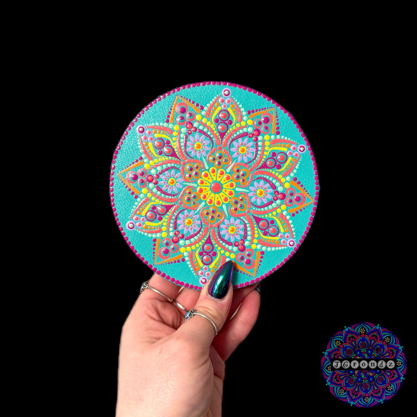 Summer Lovin’ Round Mandala Painting