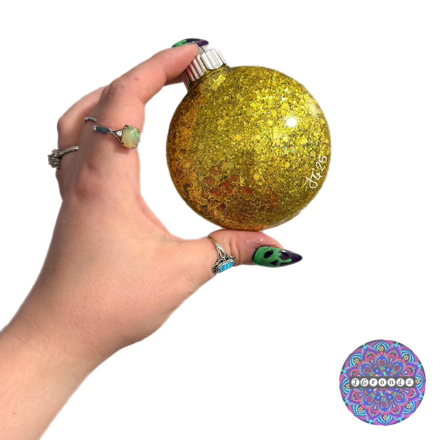 3” Snowman Mandala Glitter Ornament