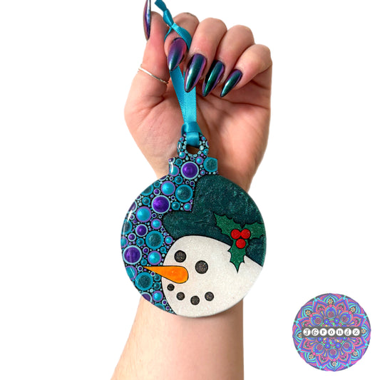 Snowman 4” Wood Ornament