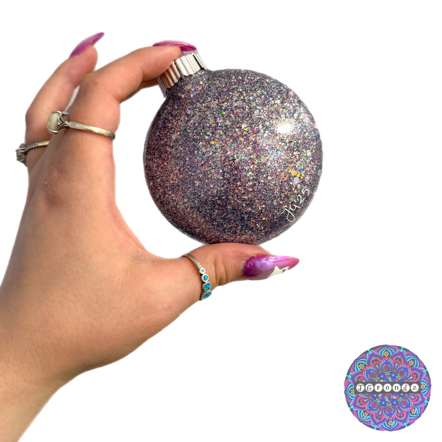 3” Snowman Mandala Glitter Ornament