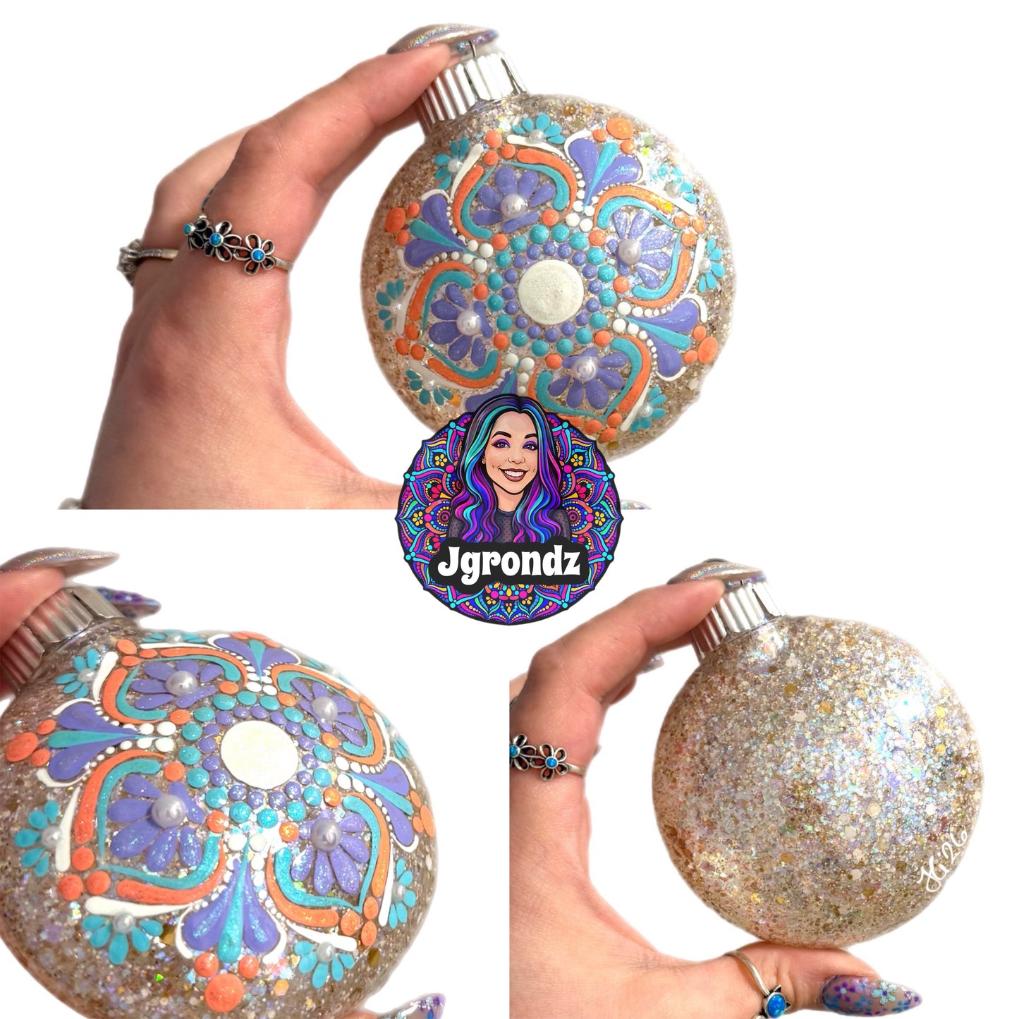 3” Beachy Mandala Ornament