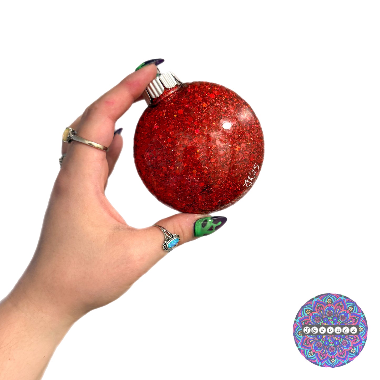 3” Snowman Mandala Glitter Ornament