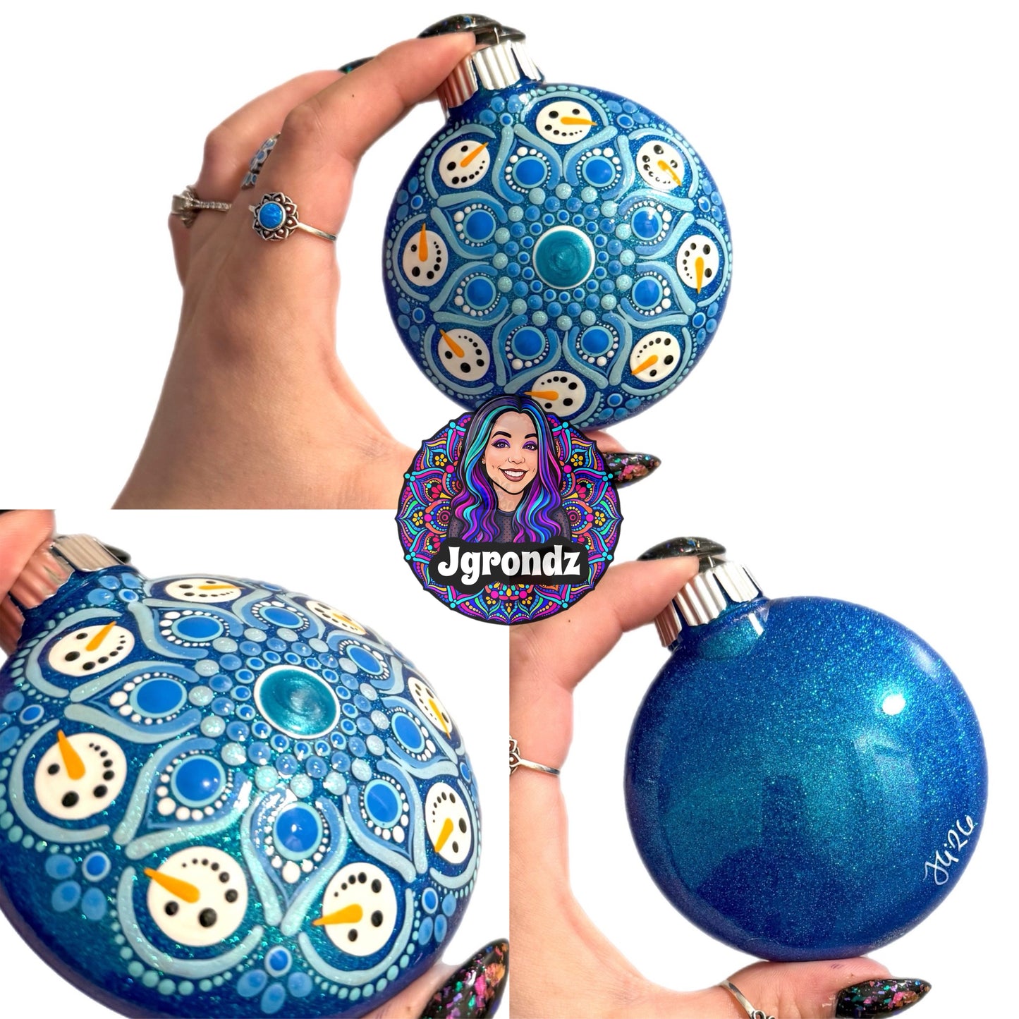 3” Snowman Mandala Ornament