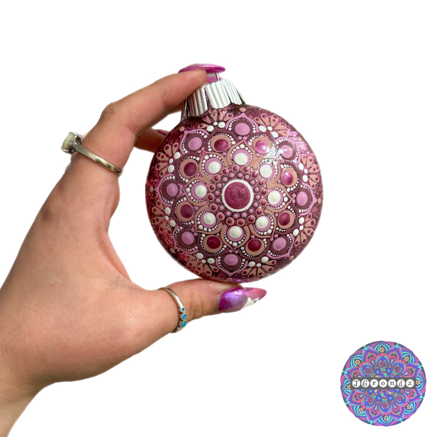 3” Mandala Glitter Ornament