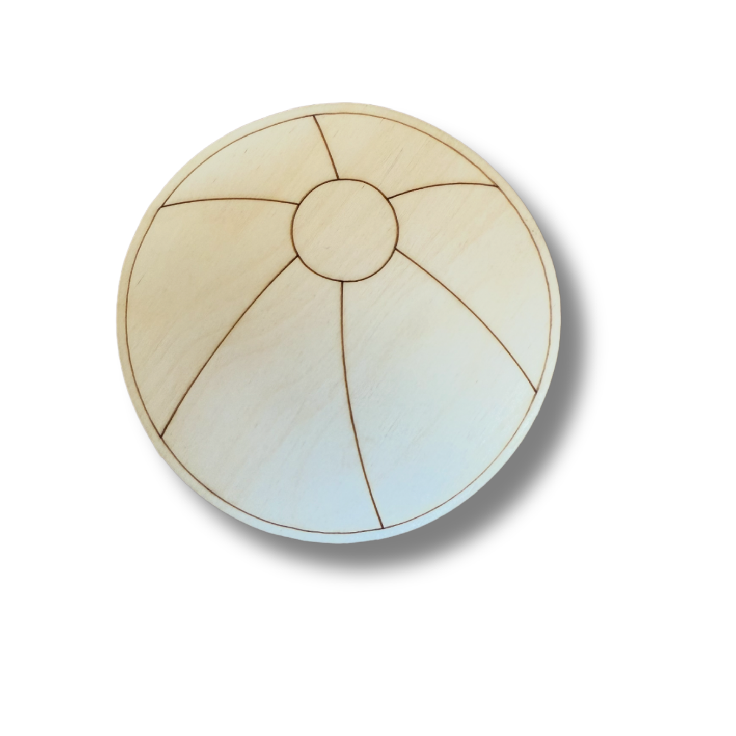 Unfinished Wood Etched Beach Ball Shape | Paint By Line Crafts | up to 30" DIY