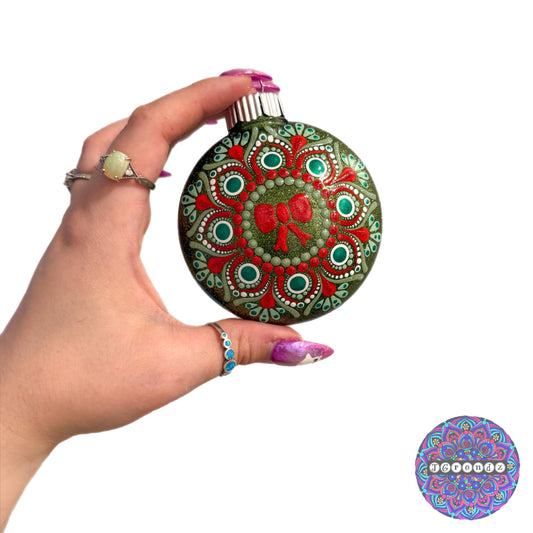 3” Mandala Glitter Ornament
