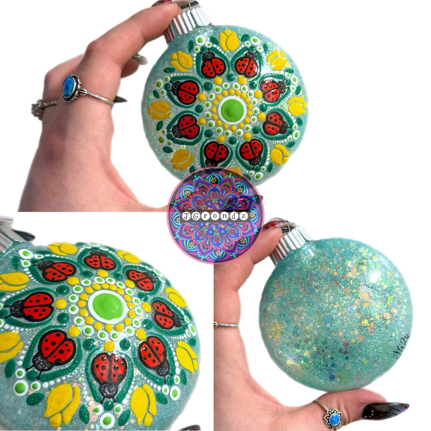 3” Ladybug Mandala Ornament