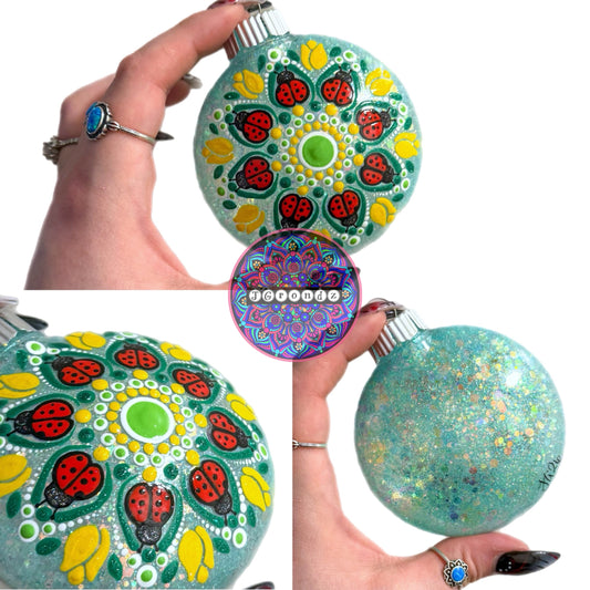 3” Ladybug Mandala Ornament