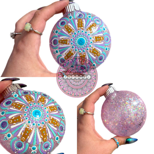 3” Gingerbread Mandala Glitter Ornament