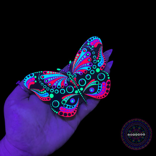 Black Light Butterfly Mini Dot Art Wall Decor