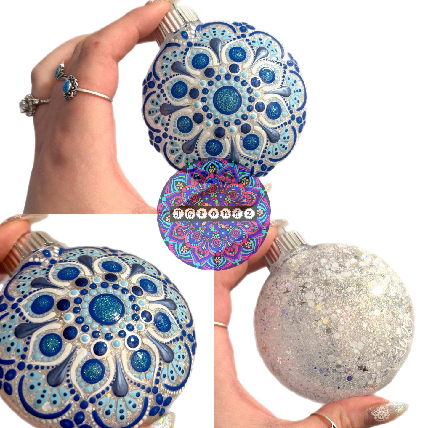 3” Mandala Glitter Ornament