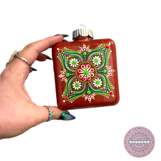 4” Square Mandala Ornament