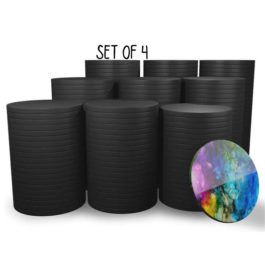 Unglazed 4” Black Ceramic Coasters (set of 4) (Copy)